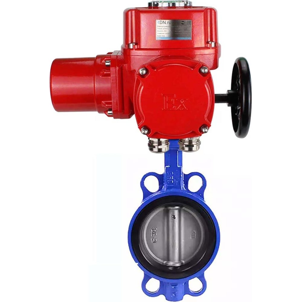 Изображение товара Затвор DN.ru GGG50-316L-EPDM Ду150 Ру16 с электроприводом QT-W (M) EX-010