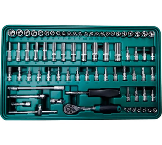Изображение товара Набор инструментов ROSSVIK головки 1/4, ложемент, 73 предмета LST073