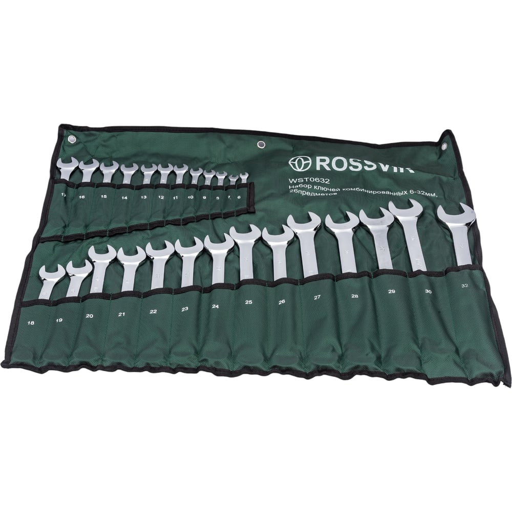 фото Набор комбинированных ключей rossvik