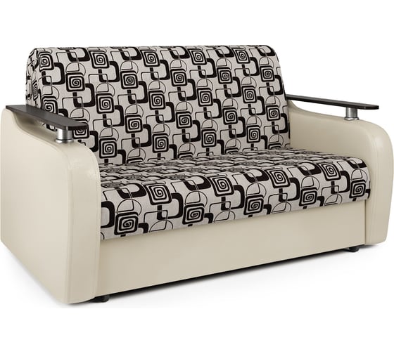 Изображение товара Диван аккордеон Шарм Гранд Д 120 экокожа бежевый и ромб 33070403