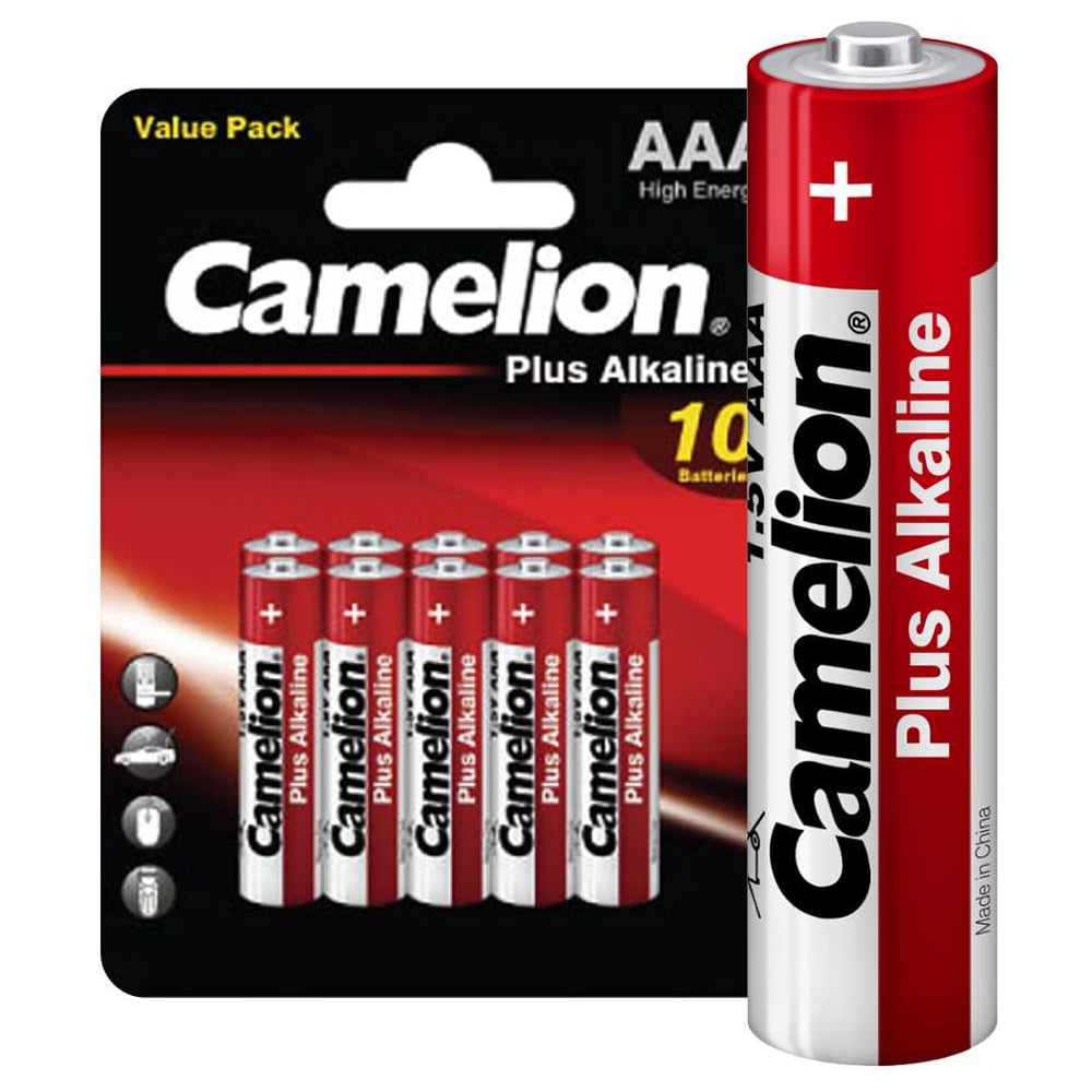 Изображение товара Батарейка Camelion 1.5В LR6 Plus Alkaline в упаковке по 10 штук