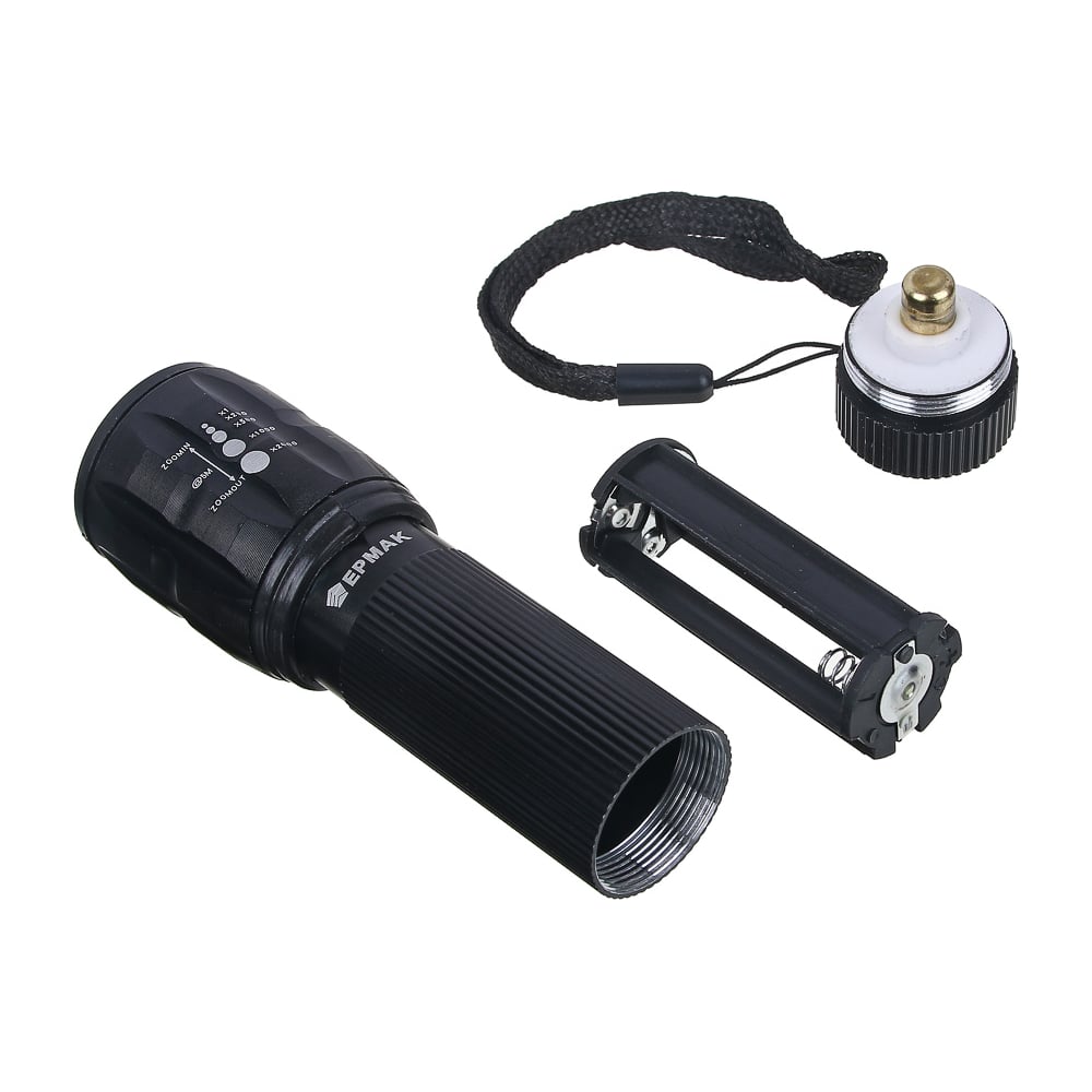 Изображение товара Фонарик ЕРМАК XPE 3xAAA 3 режима с функцией Zoom и металлическим корпусом