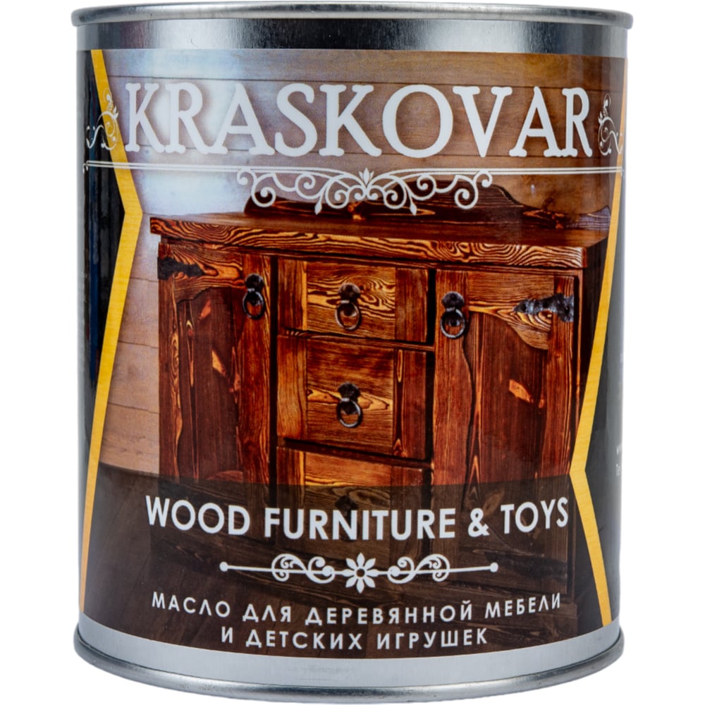 Масло для мебели и детских игрушек Kraskovar масло для деревянной мебели орех 0 5 л