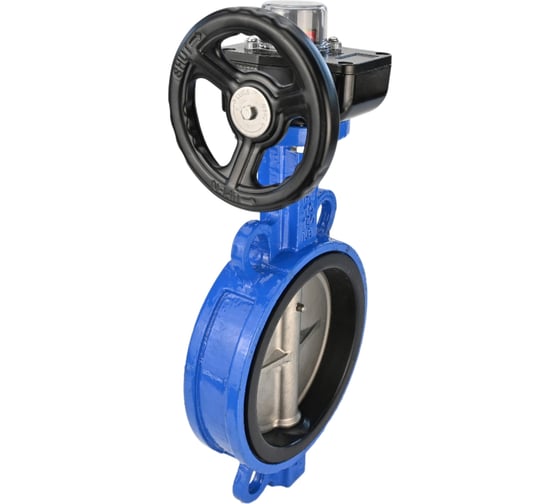 Изображение товара Дисковый поворотный затвор DN.ru GGG50-316L-EPDM Ду80 Ру16 с редуктором HGB-1 D050-12997