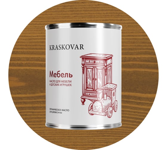 Изображение товара Масло экологичное Kraskovar «Мебель» Дуб 0,75л 1372