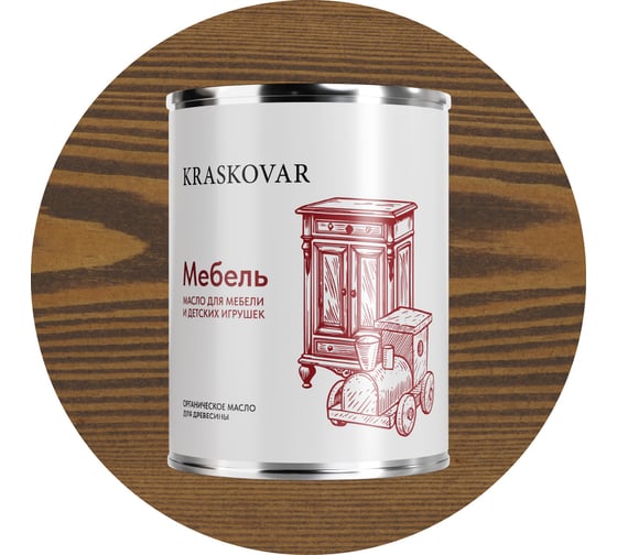 Изображение товара Масло экологичное Kraskovar «Мебель» Орех 0,75л 1373