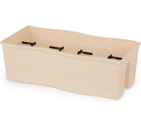 Изображение товара Кашпо на перила ЗПИ "Альтернатива" 585x280x200 большое, бежевый М8922