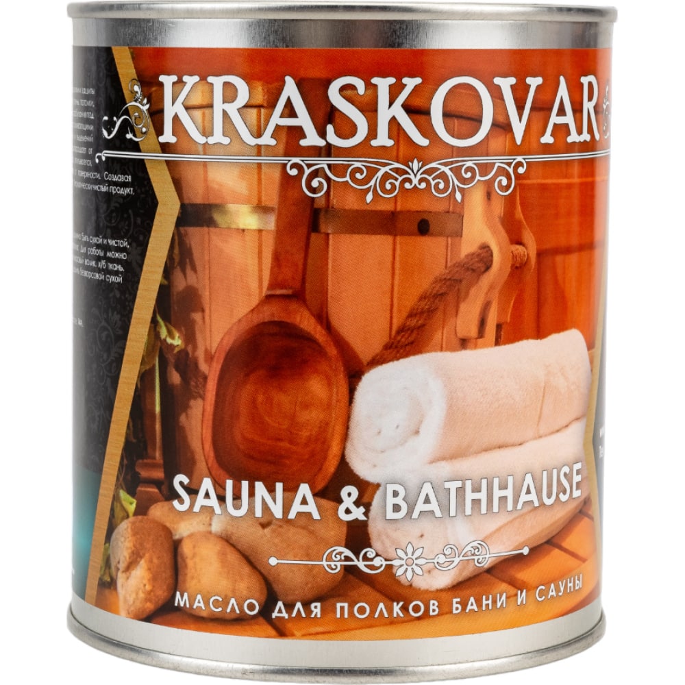 Масло для полков бани и сауны Kraskovar масло для полков для сауны и бани molecules 520 мл