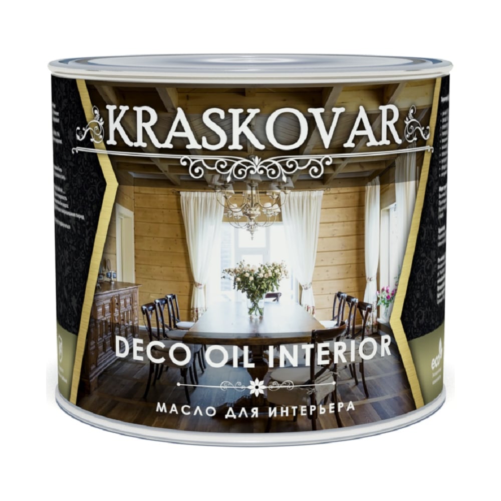 фото Масло для интерьера kraskovar deco oil interior зеленый лайм 2,2 л 1361