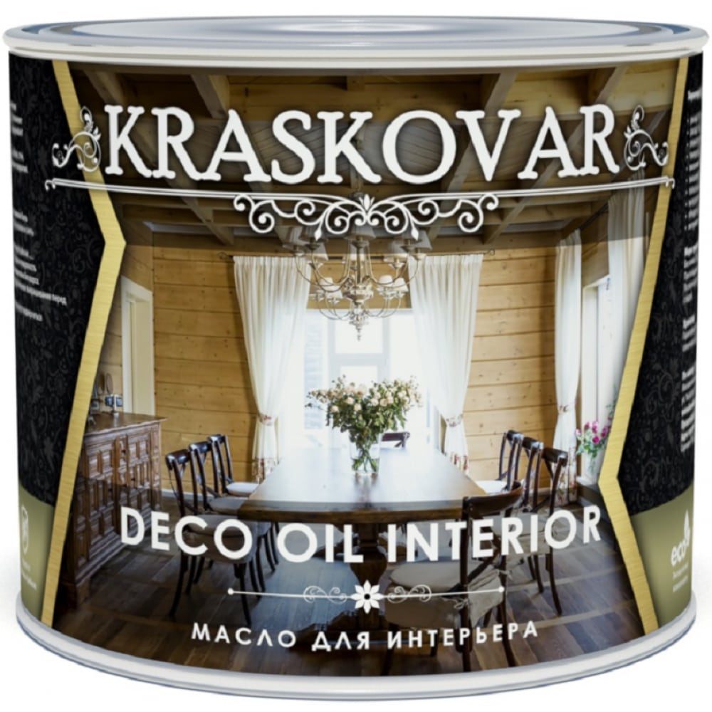 фото Масло для интерьера kraskovar deco oil interior зеленый лайм 2,2 л 1361