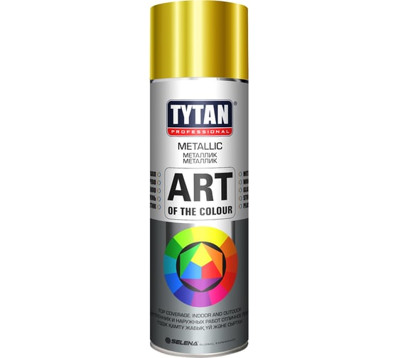 Изображение товара Аэрозольная краска Tytan PROFESSIONAL ART OF THE COLOUR, RAL270M, золотой металлик, 400 мл 79800 212191