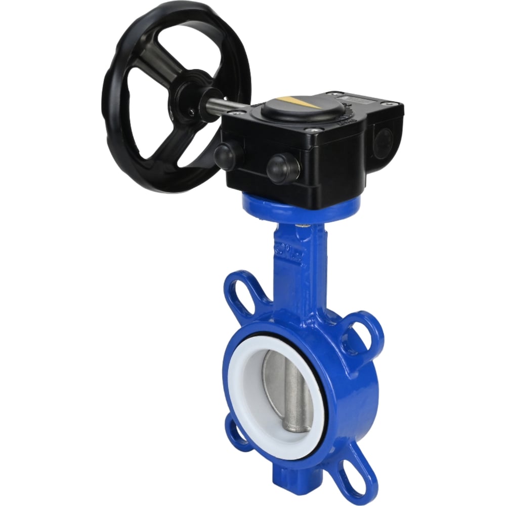 Изображение товара Затвор DN.ru WCB-316L-PTFE Ду125 Ру16 с редуктором HAM-1 D050-12108