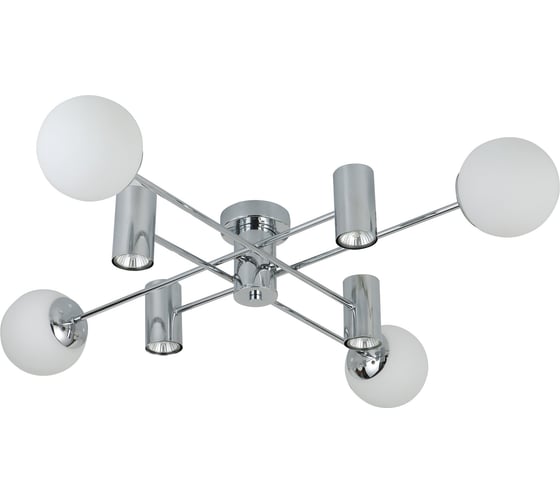 Изображение товара Люстра потолочная Schaffner, Ollega 9140-4+4, цвет хром. Освещение до 20 кв.м, мощность 268 Вт Ollega 9140-4+4 CR