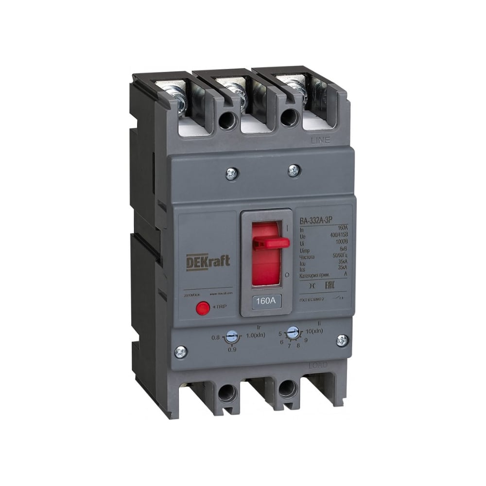 Изображение товара Автоматический выключатель DEKraft VA-332А 63А 35кА для защиты электросетей