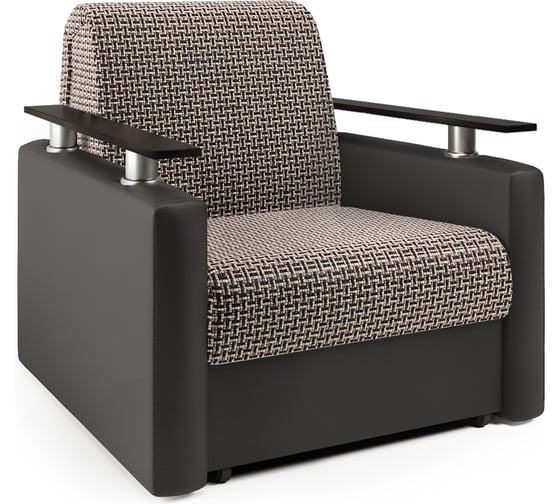 Изображение товара Кресло-кровать Шарм Корфу коричневый и экокожа шоколад 33070685