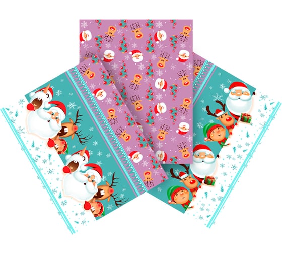 Изображение товара Набор полотенец Guten Morgen вафельное полотно, 597-2П, Новый год 45x60 см 3 шт НПВ-5972П-45-60-3