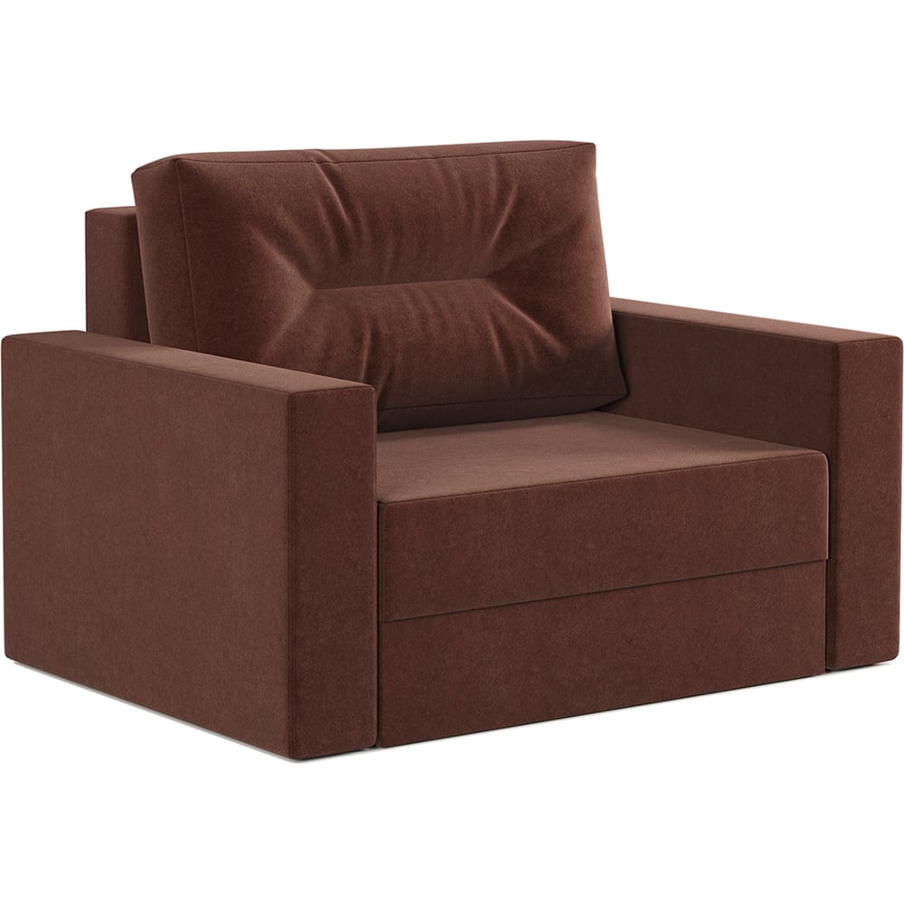 Изображение товара Кресло-кровать Шарм Норд велюр Дрим шоколад комфортная трансформируемая мебель