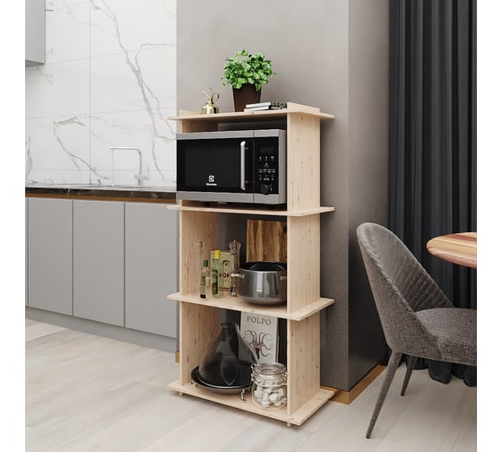 Изображение товара Стеллаж деревянный Denzol's ИZDEREVA «Колумб широкий сплошной» (Сосна неокрашенная) DM0001