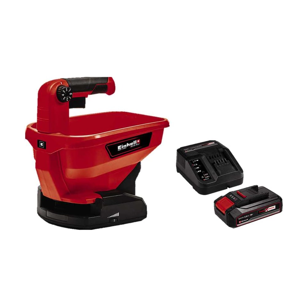 Изображение товара Сеялка аккумуляторная Einhell PXC GE-US 18 Li, 3,3л,6 скор., ЗУ+ АКБ 2,5 Ач 3415410SET