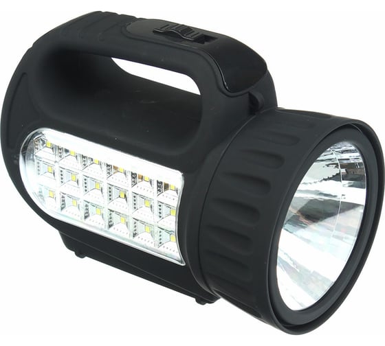 Изображение товара Аккумуляторный фонарь прожектор Ермак 18 SMD, 1 Вт, LED, шнур 220В, резинопластик 198-041