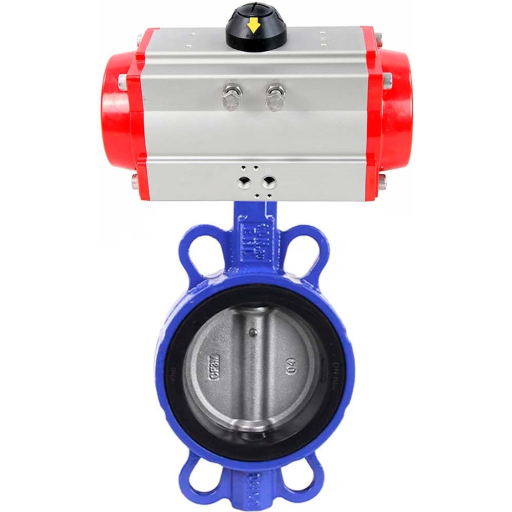 Изображение товара Затвор DN.ru GG25-316L-NBR Ду150 Ру16 с пневмоприводом