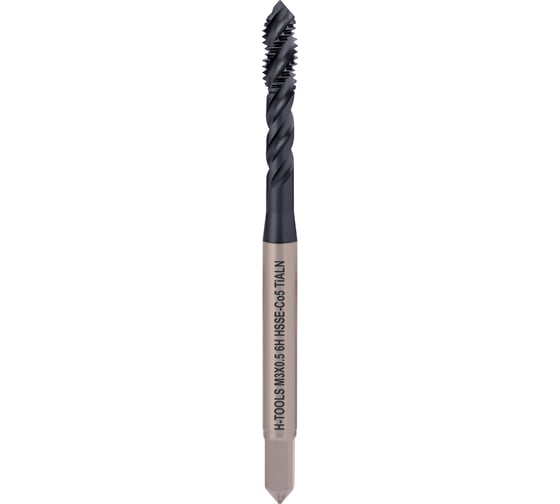 Изображение товара Метчик машинный спиральный H-Tools М3 шаг 0.5мм DIN371 HSSE-TiALN 6h 234030EFHT