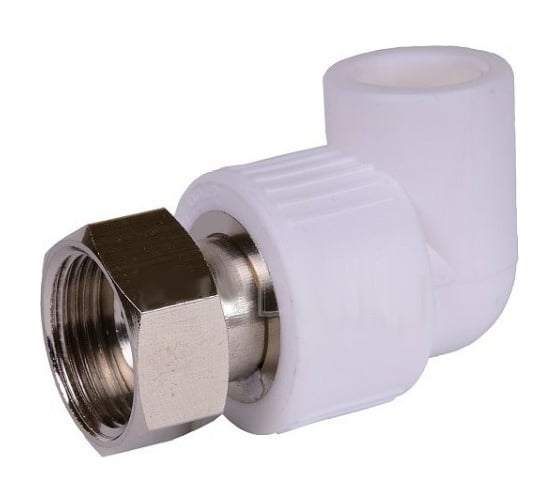 Изображение товара Угольник RTP с накидной гайкой на металлическом штуцере, D32х1 1/4 мм 14622