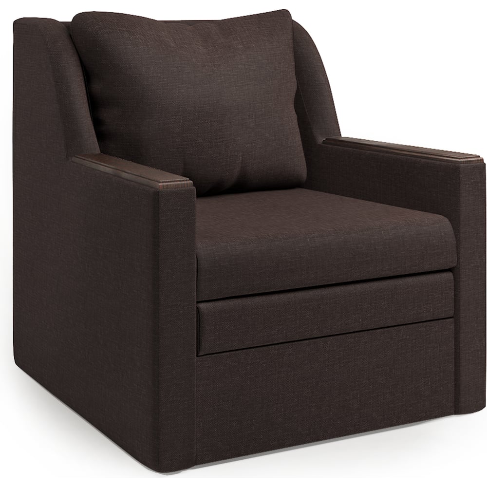 Изображение товара Кресло-кровать Шарм Соло шоколад с ящиком и раскладным механизмом
