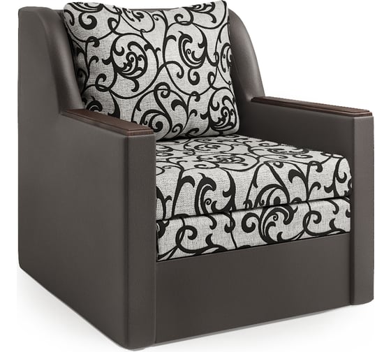 Изображение товара Кресло-кровать Шарм Соло экокожа шоколад и узоры 1006037