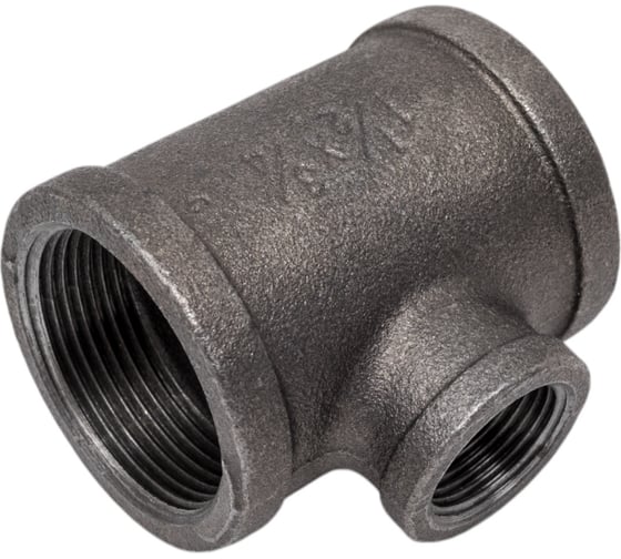 Изображение товара Тройник редукционный AV Engineering 1 1/2" х 3/4", чугун черный AVEC431011234