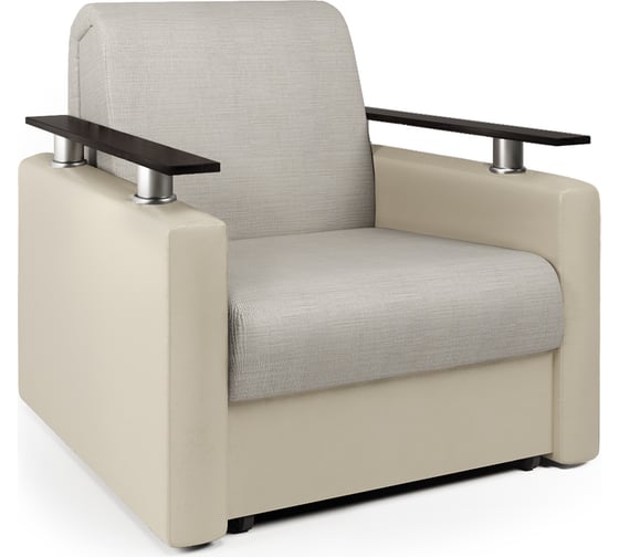Изображение товара Кресло-кровать Шарм экокожа беж и шенилл беж 33070701