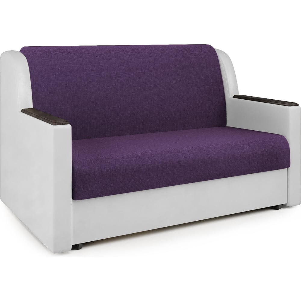 Изображение товара Диван-кровать Шарм Аккорд Д фиолетовая/белая с механизмом аккордеон