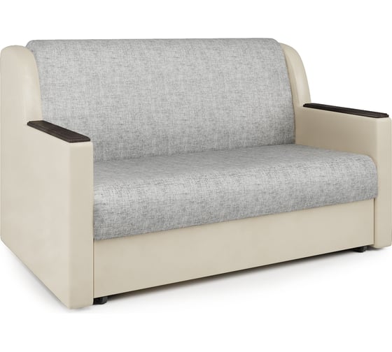 Изображение товара Диван-кровать Шарм Аккорд Д 100 экокожа беж и серый шенилл 33070040