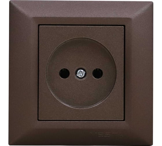 Изображение товара Розетка Metronex Electric Roma Choco одинарная без заземления FRZ00010102TKR