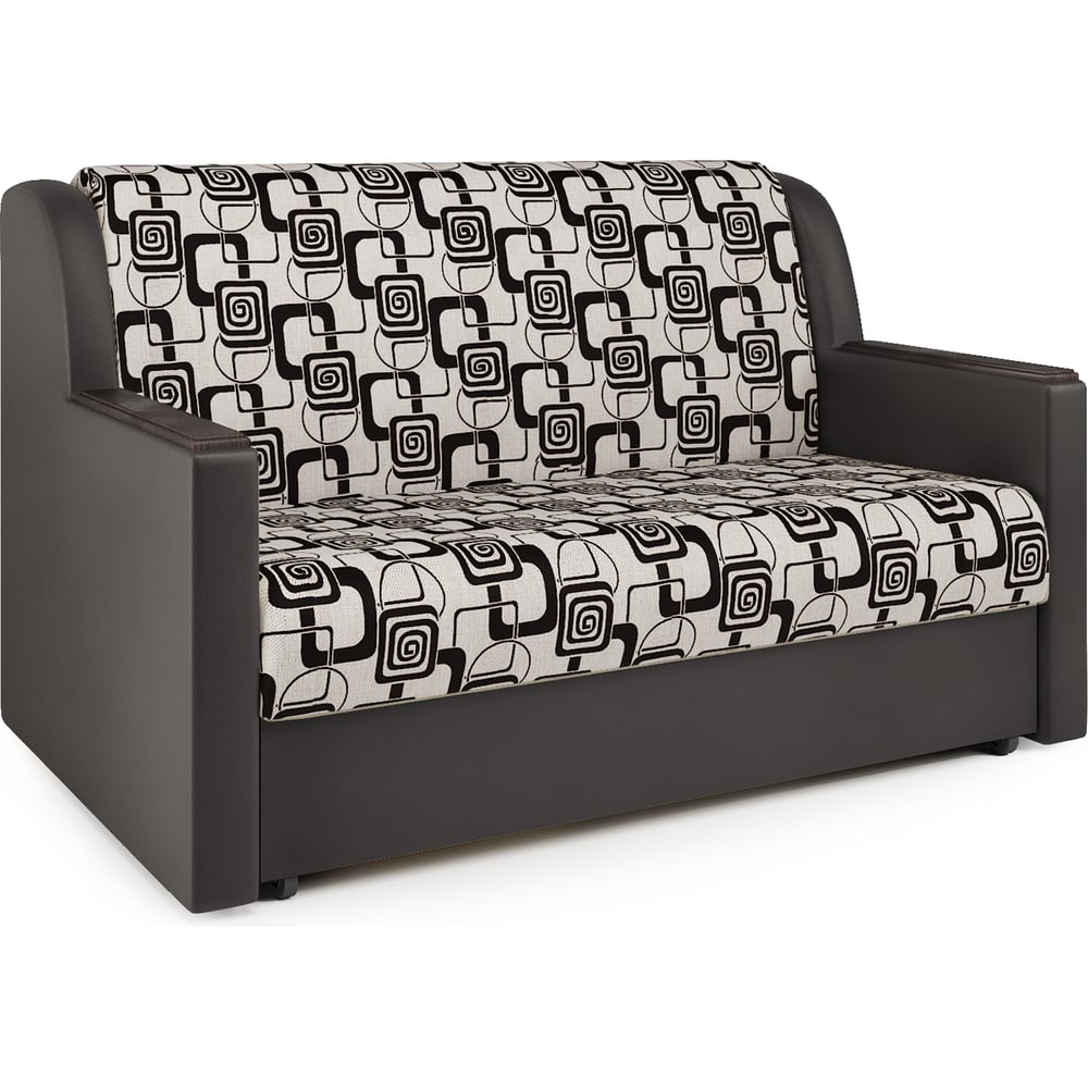 Изображение товара Диван-кровать Шарм Аккорд Д 140 экокожа шоколад ромб современный стиль