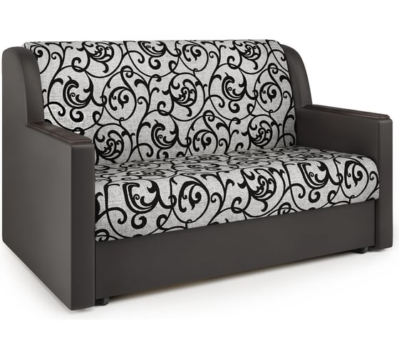 Изображение товара Диван-кровать Шарм Аккорд Д 100 экокожа шоколад и узоры 33070037