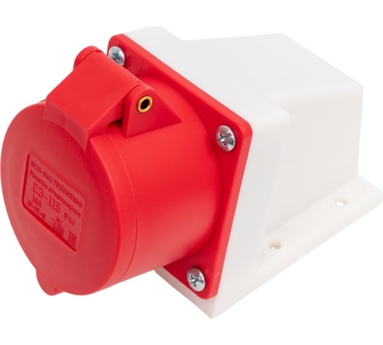 Изображение товара Розетка Texenergo 115 стац. ОУ 3Р+PE+N 16А 380В IP44 SE115-016Q