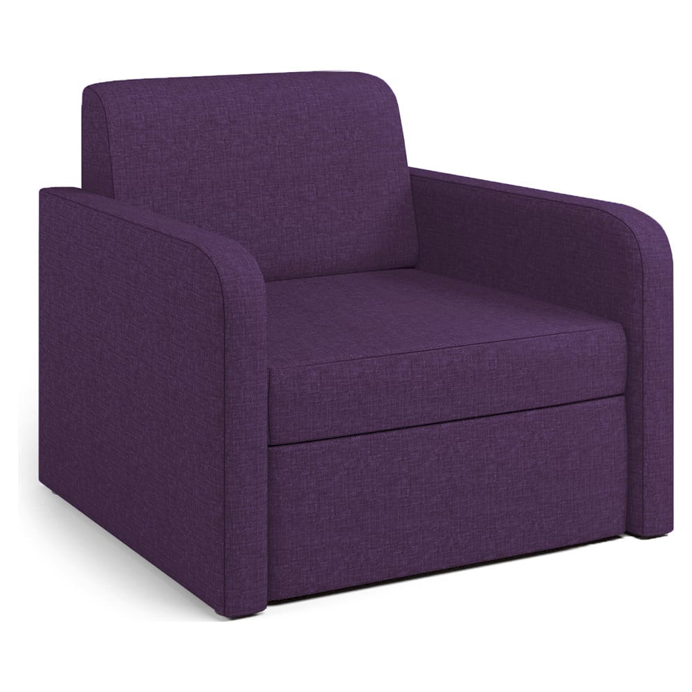 Изображение товара Кресло-кровать Шарм Бит Куба фиолетовый современный стиль с ящиком