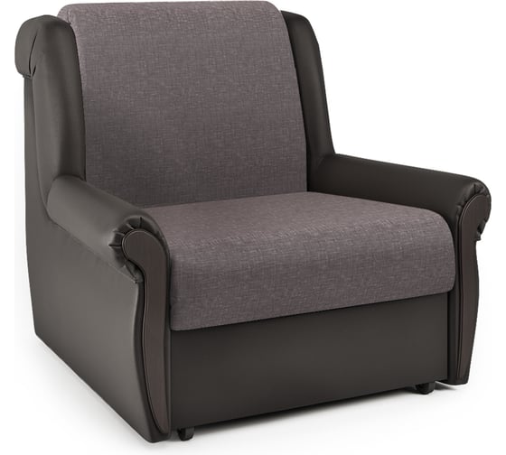 Изображение товара Кресло-кровать Шарм Аккорд М 60 рогожка латте и экокожа шоколад 170522068