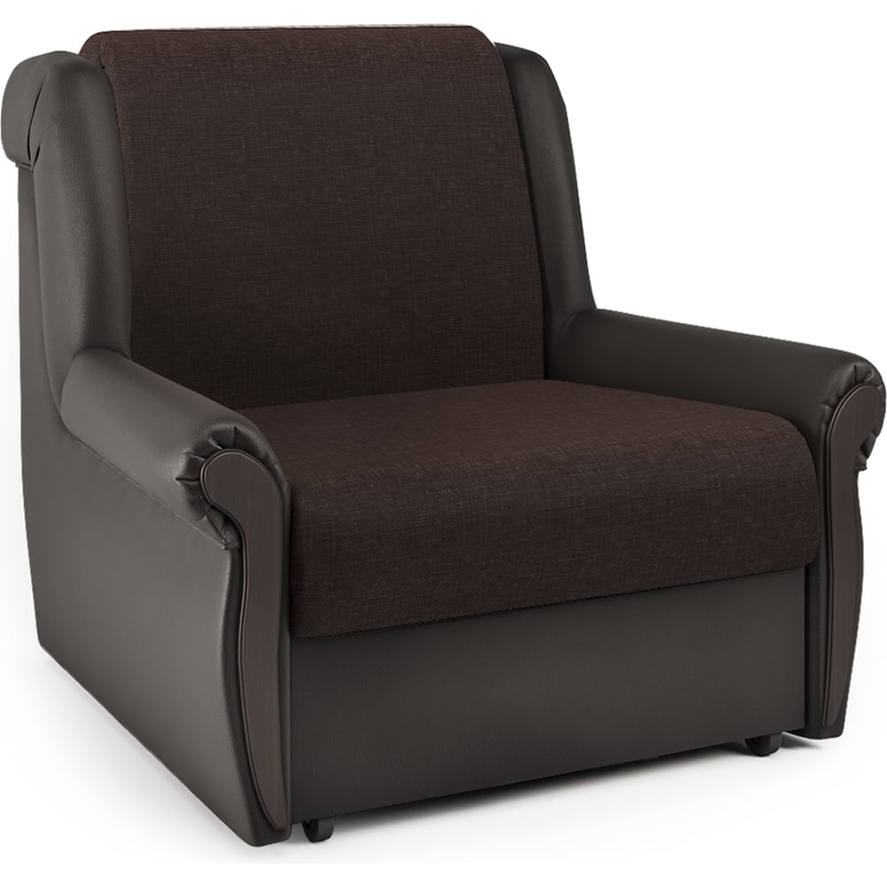 Изображение товара Кресло-кровать Шарм Аккорд М шоколад рогожка экокожа комфортная и стильная