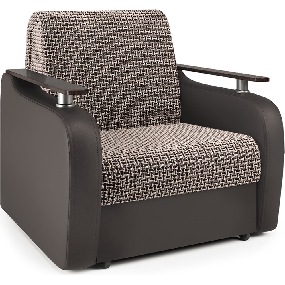 Изображение товара Кресло-кровать Шарм Гранд Д 70 Коричневый с экокожей и механизмом аккордеон