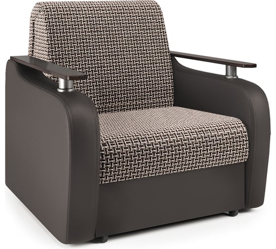 Изображение товара Кресло-кровать Шарм Гранд Д 70 Корфу коричневый и экокожа шоколад 170522126