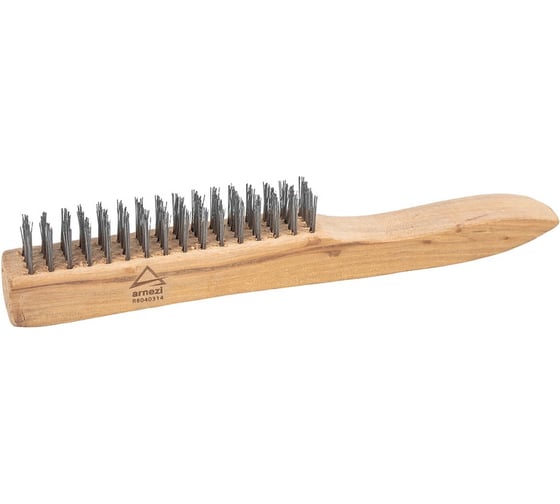 Изображение товара Зачистная металлическая щетка ARNEZI 4-рядная, с деревянной ручкой R8040314