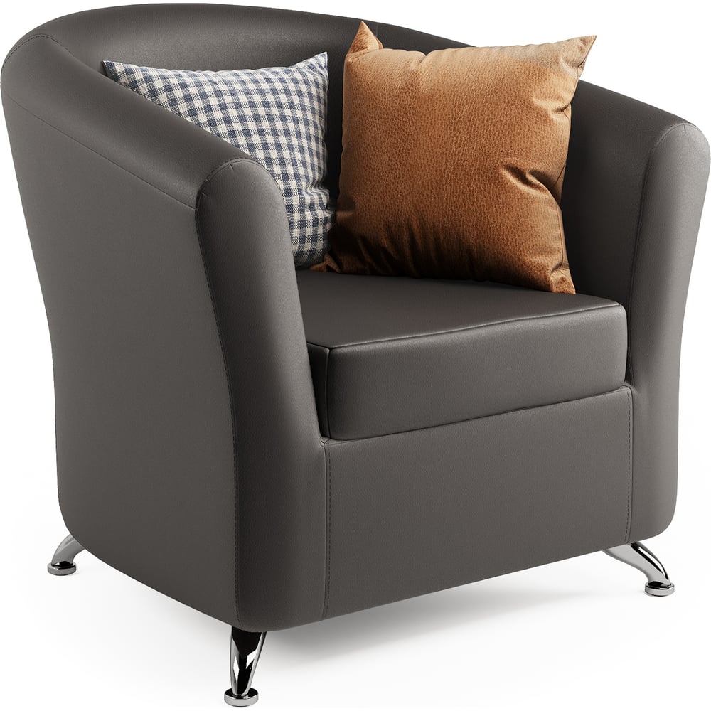 Изображение товара Кресло Шарм Евро шоколадная экокожа стиль лофт прочное и удобное