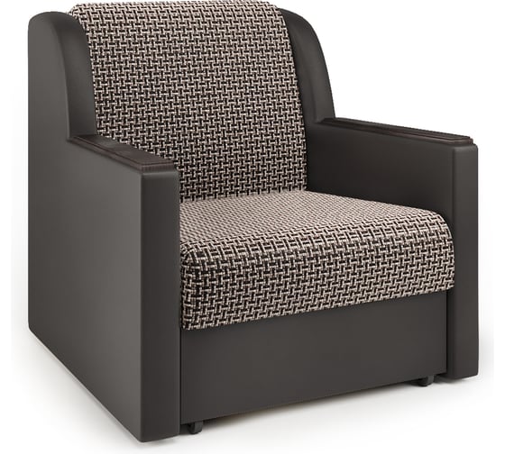 Изображение товара Кресло-кровать Шарм Аккорд Д 60 Корфу коричневый и экокожа шоколад 170522006