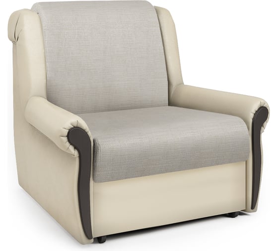 Изображение товара Кресло-кровать Шарм Аккорд М 60 экокожа беж и шенилл беж 170522076