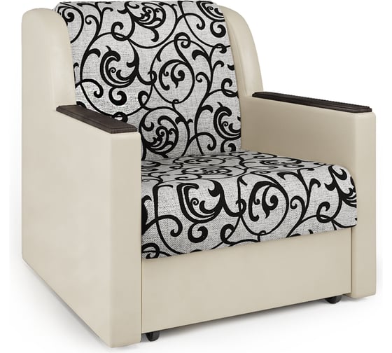 Изображение товара Кресло-кровать Шарм Аккорд Д 90 экокожа беж и узоры 170522055