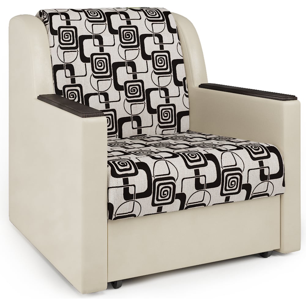 Изображение товара Кресло-кровать Шарм Аккорд из экокожи бежевый Изображение товара Кресло-кровать Шарм Аккорд из экокожи бежевый