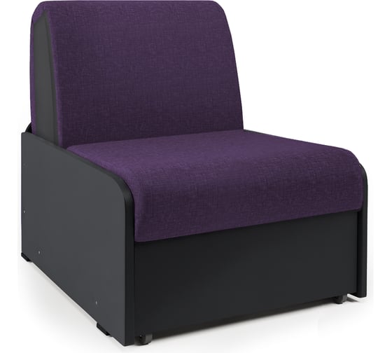 Изображение товара Кресло-кровать Шарм Коломбо БП 60 фиолетовая рогожка и экокожа черный 170522227