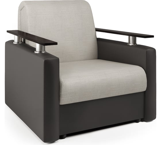 Изображение товара Кресло-кровать Шарм 80 экокожа шоколад и шенилл беж 170522321